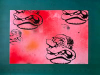 Image 1 of Good grief monoprint orange & red dust II