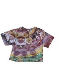 Image 7 of XS Crop Cotton Tee in Autumn Agate Ice Dye