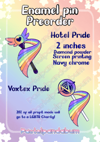 PREORDER - Hazbin Hotel - Pride wands Enamel pins