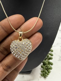 Image 2 of Gold bubble heart necklace 