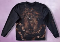 Image 1 of “LOST MY HEAD” CUSTOM BLEACH PAINTED PULLOVER SWEATSHIRT LARGE