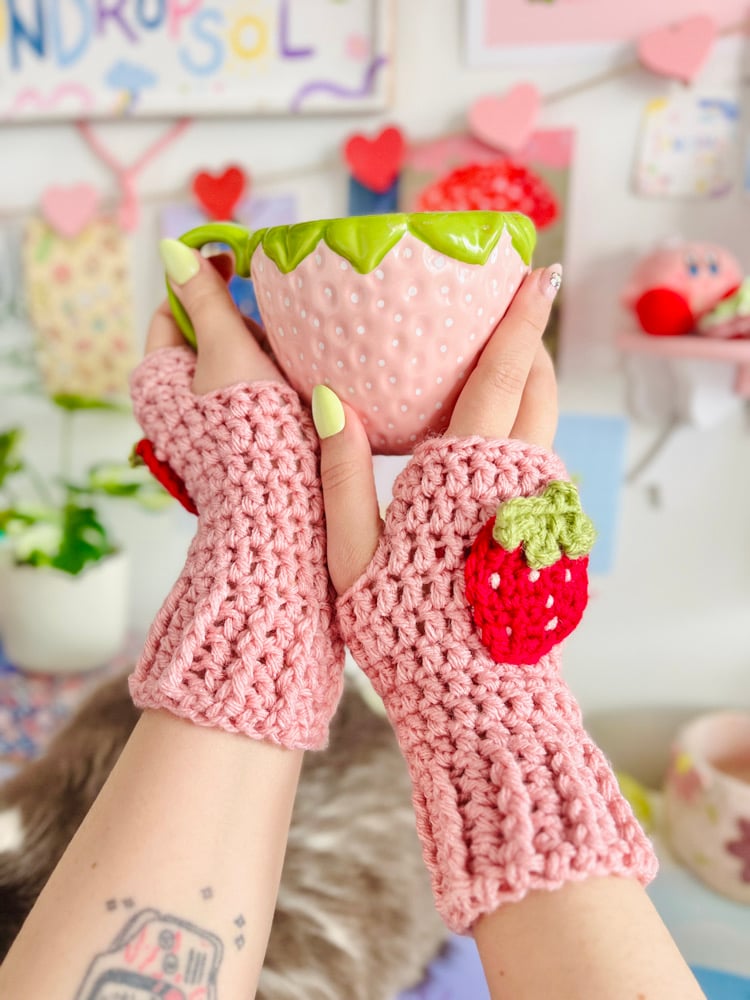 Image of Crochet Fingerless Gloves ♡