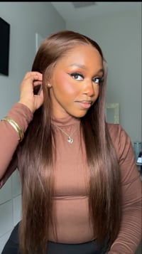 Image 1 of Glueless 13x4 brown straight wig 24 in. 