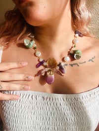Image 5 of 💚Paphiopedilum Amethyst Conch Necklace 💚