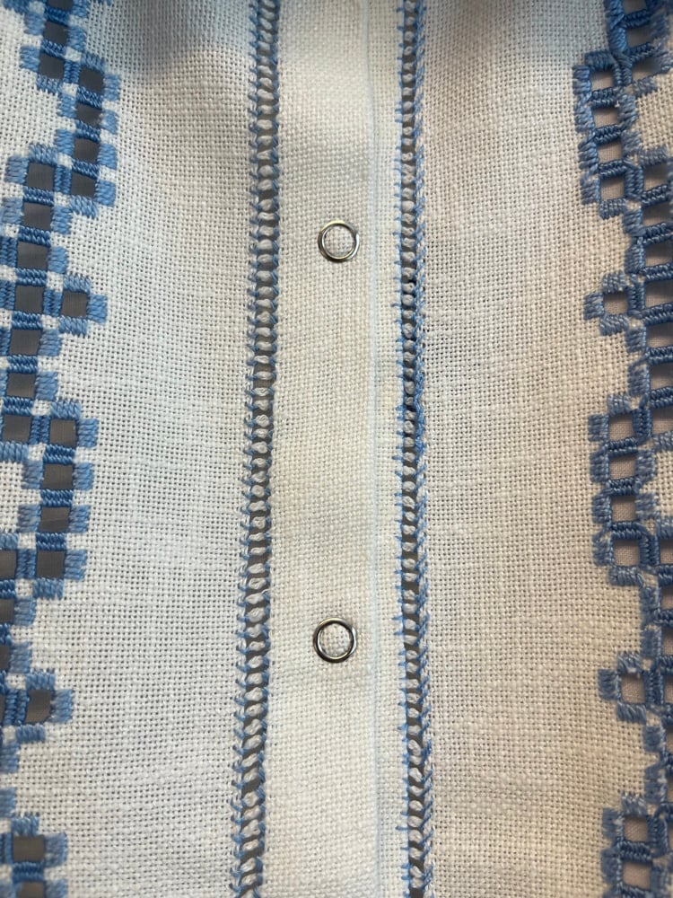 Image of Blue embroidery shirt  (small)