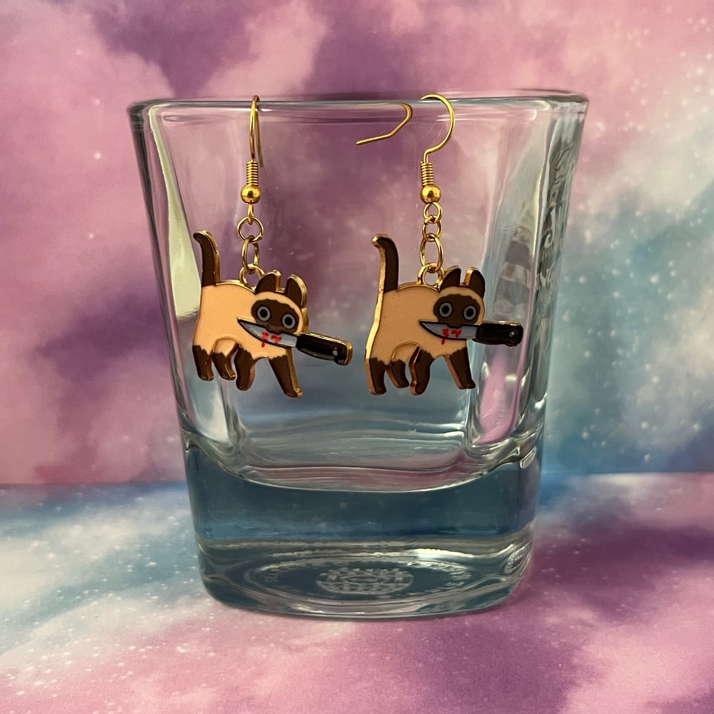Image of Mxrder Kitten Cat Earrings