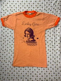 Image 1 of 70's Sportswear SMALL Leslie Gore Orange Ringer