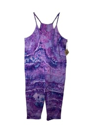 Image 2 of L/XL Knit Pocket Playsuit in Purple Haze Geode Ice Dye