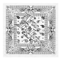 Image 1 of True Believer Bandana - Black on White