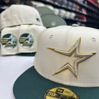 Image 1 of New Era 59Fifty Chrome Dark Green Gold