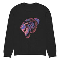 Image 6 of Tiger Blue/Pink Knitted crew neck sweater