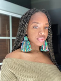 Cotton Candy Tassel Earrings 