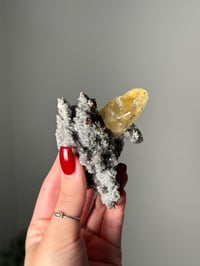 Image 2 of GOLDEN CALCITE X DOLOMITE X CHALCOPYRITE - SWEETWATER MINE, MISSOURI