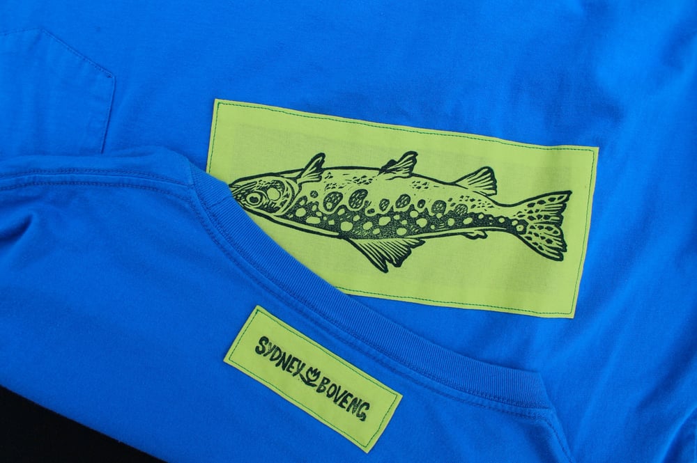 Image of Lime/ Cobalt Fish Tee