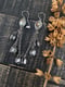 Image of Sage Blossom Fire Moss Aquamarine Chain Dangle Earrings