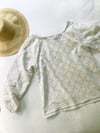 Ready Made Beige Vintage Floral Smock Top with Free Postage 