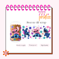 Stitch in Love UV DTF Cup wrap