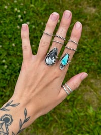 Image 2 of Turquoise Flower Ring