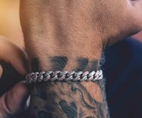 Image 2 of Two Tone Cuban link Bracelet
