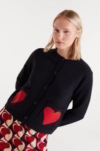 Image 1 of CÁRDIGAN JAQUARD EST HEART ATTACK SMALL