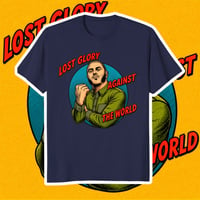 Against the world - navy blue t shirt