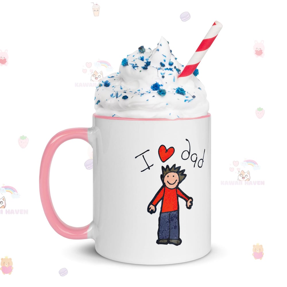 Image of I Love Dad Mug with Color Inside