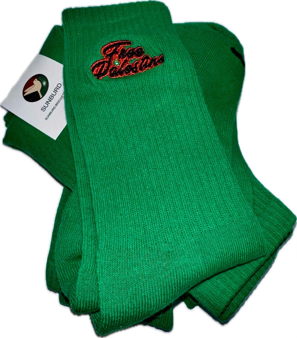 Image of Free Palestine Patch Socks (Mens 7-12)