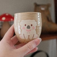 Image 1 of beige koala latte mug
