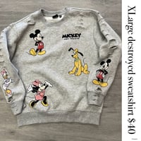 Xlarge Mickey&F destroyed sweatshirt