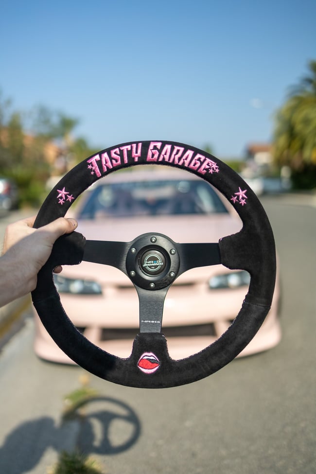 Tasty Garage x NRG steering wheel