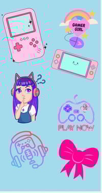 Image 1 of Gamer Girl Vibes Sticker Sheet