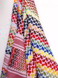 Image 3 of White and Multicolour Jordanian Keffiyeh