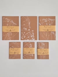 Image 6 of Notebook recycled kraft paper • A5 A6 linocut print