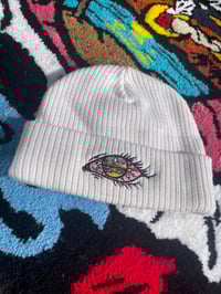 Image 2 of WHITE BEANIE