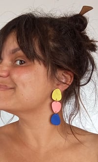 Image 5 of Boucles d'oreilles "Moana" en cuir upcyclé 