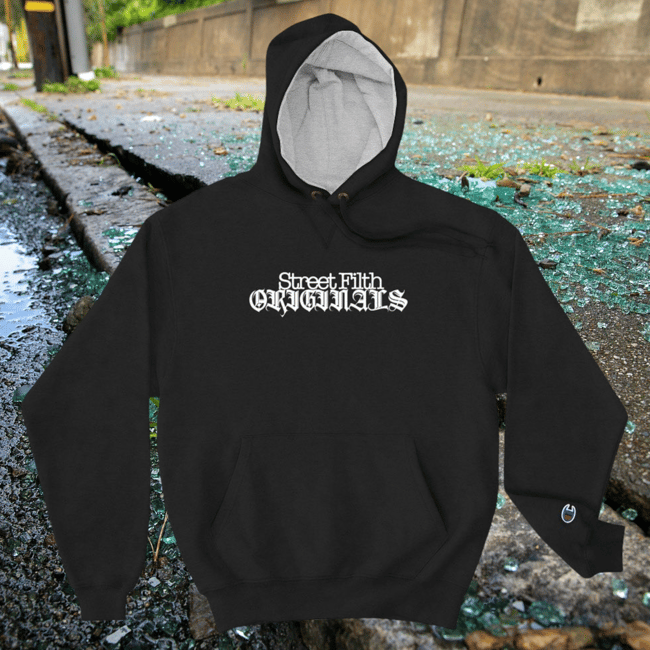 Support Reckless Bikers Champion Hoodie Street Filth Originals