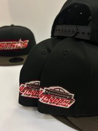 Image 2 of New Era 9Fifty Snapback Black/ Walnut/ Pink UV