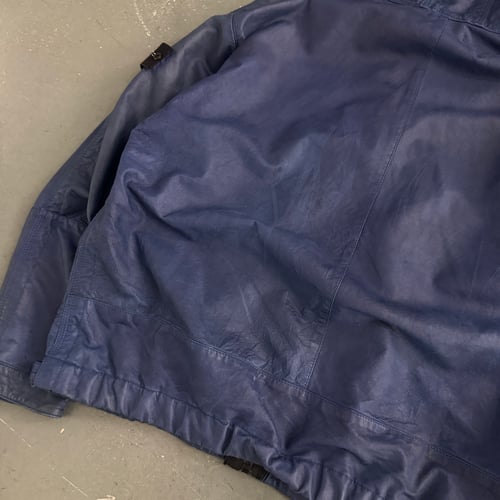 Image of SS 2011 Stone Island Leather Hooded Jacket, size XXL