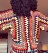 Image 4 of Bell Sleeve Crochet Cardigan 