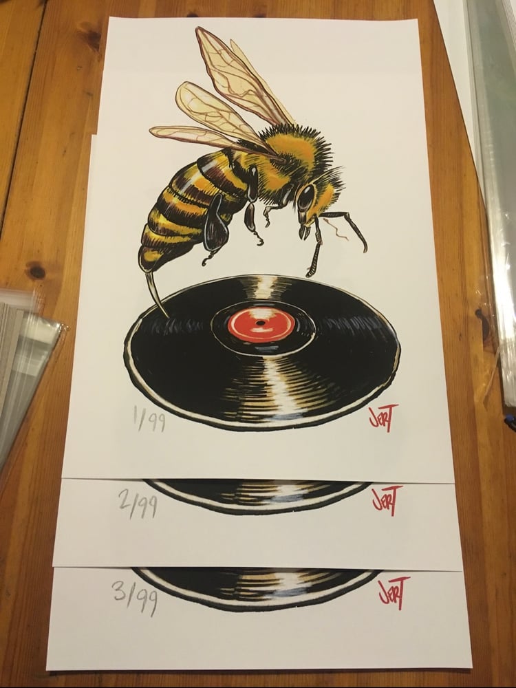 Image of Bee's Wax-13x19 Hand Numbered Print On Watercolor Paper- edition Of 99