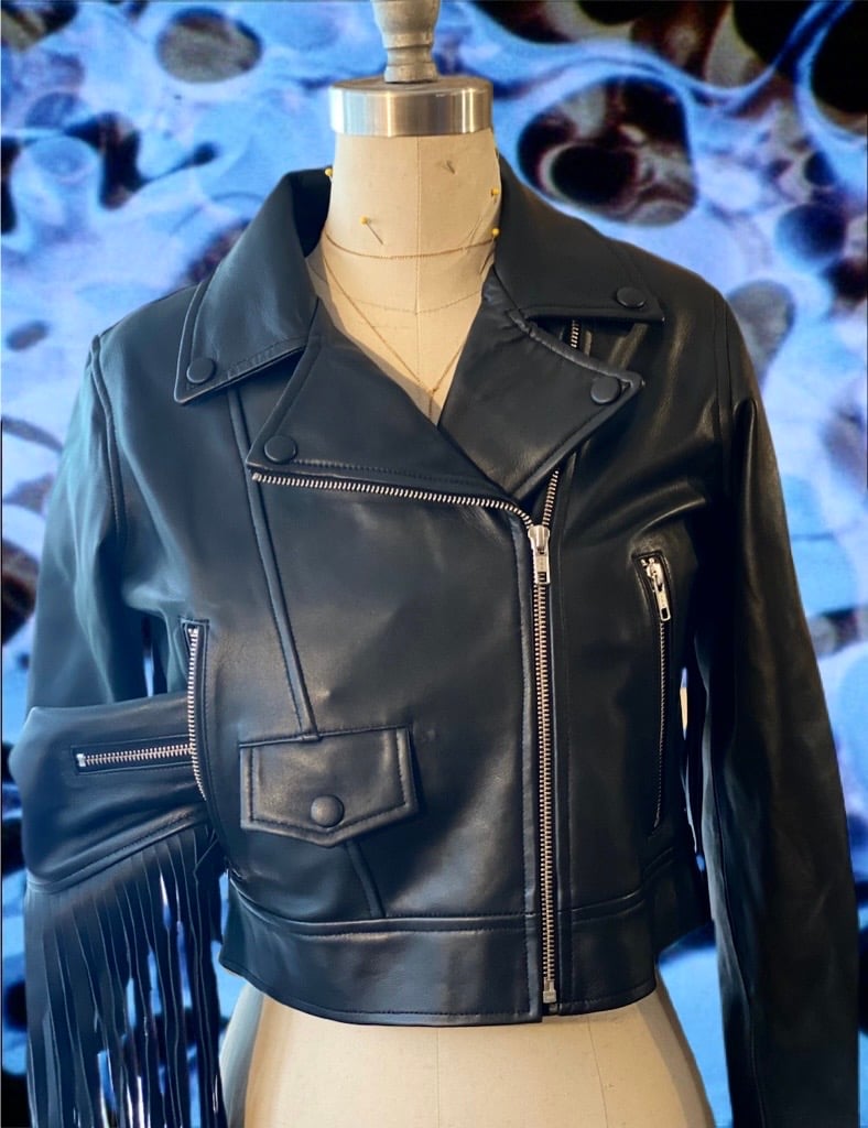 Shangri-La Fringe Leather Motorcycle Jacket | Lisa New York