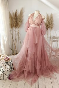 Image 4 of Photo prop | Tulle gown for photoshoot | Elvina | size S-M-L | pregnancy | rose