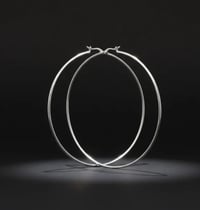 Image 1 of Silver Hoop Earrings