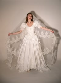 Image 2 of 1980s Tiered Pearl Dress