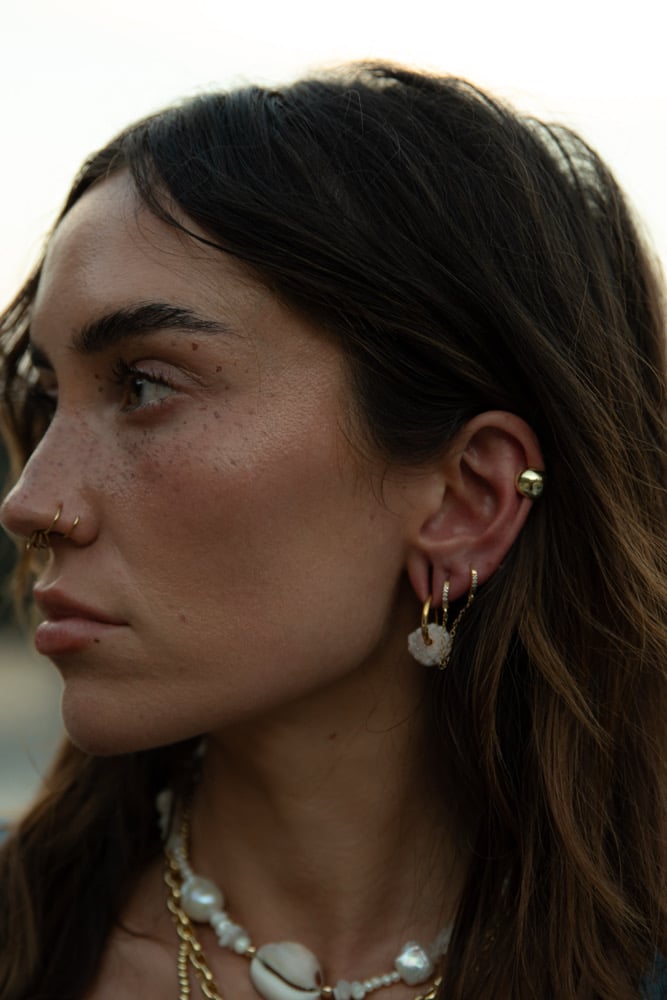 Image of Puka huggie hoops