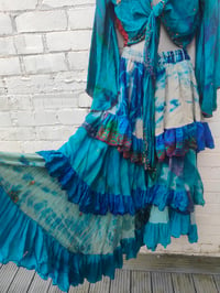 Image 1 of Wanderlust maxi tiered skirt/ Bandeau Dress-Azure Sea