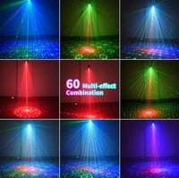 Image 2 of DJ Disco Stage Party Lights, LED Sound Activated Laser Light RGB Flash Strobe Projector With Remote 