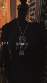 Image 1 of Copper & fire labradorite Ankh 