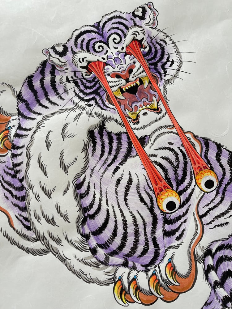 Hand painted washi print #02 Image 2