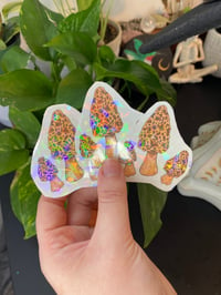 Image 3 of Holographic Morel Stickers 